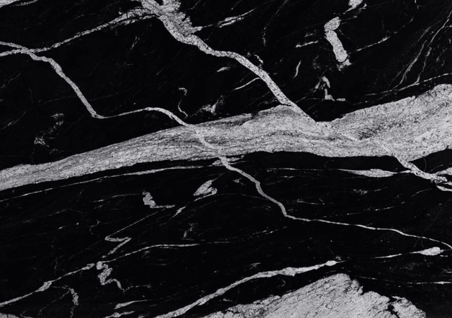 Black and white granite slab