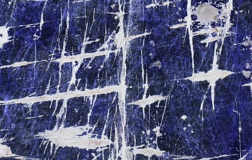 Blue granite with deep and bold white veins